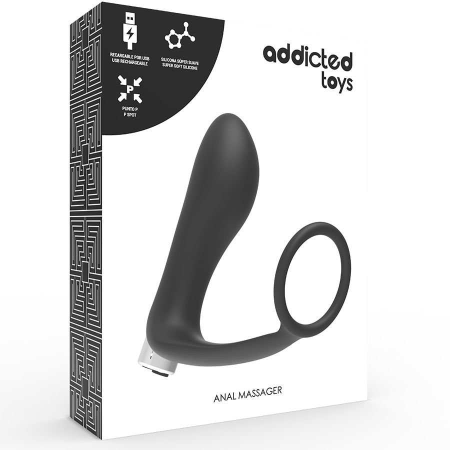 ADDICTED TOYS - VIBRATORE PROSTATICO RICARICABILE MODELLO 1 - NERO - immagine 6