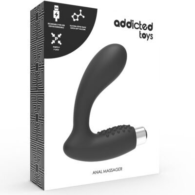 addicted toys vibratore prostatico ricaricabile modello 5 nero 1