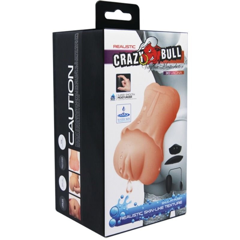 CRAZY BULL - MASTURBADOR VAGINA CON PELLE ACQUATA CON BULLET VIBRANTE 2 - immagine 10