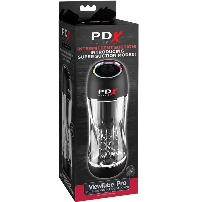 PDX ELITE - VIBRATORE STROKER VIEWTUBE PRO TRASPARENTE - immagine 3