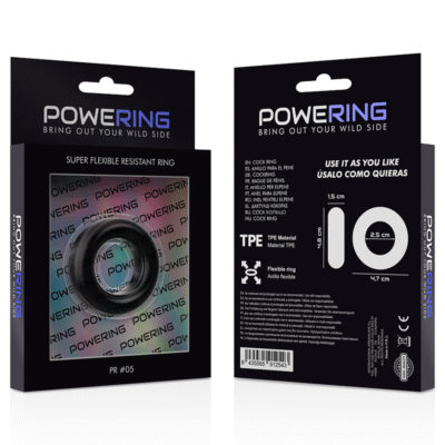 powering anello per pene super flessibile e resistente 48 cm pr05 nero 1