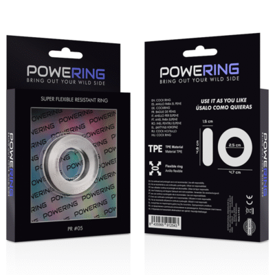 powering anello per pene super flessibile e resistente 48 cm pr05 trasparente 1