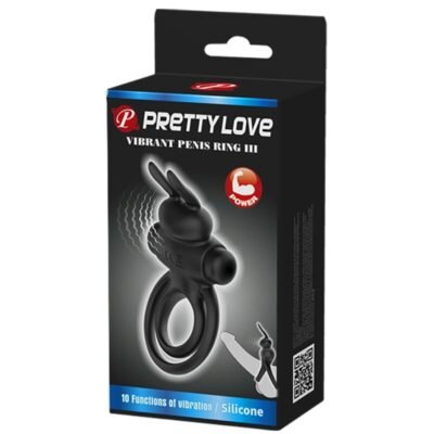 pretty love anello vibrator iii rabbit per pene nero 1
