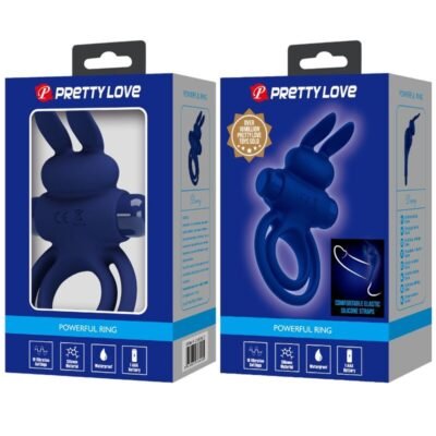 pretty love darey doppio anello vibrante coniglio blu 2