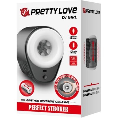 pretty love dj girl masturbatore maschile con vibrazione 5 impostazioni negro 1