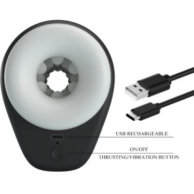 pretty love dj girl masturbatore maschile con vibrazione 5 impostazioni negro