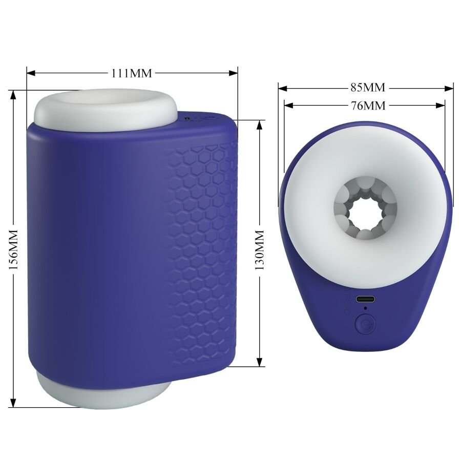 PRETTY LOVE - DJ LADY MASTURBATORE MASCHILE CON VIBRAZIONE 5 IMPOSTAZIONI VIOLA - immagine 9