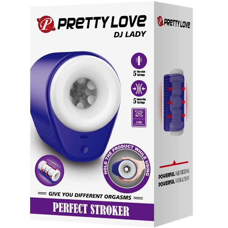 PRETTY LOVE - DJ LADY MASTURBATORE MASCHILE CON VIBRAZIONE 5 IMPOSTAZIONI VIOLA - immagine 11