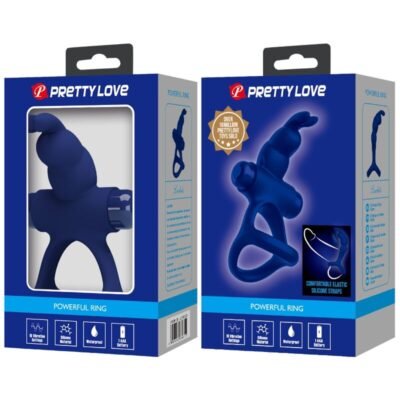 pretty love luchito anello vibrante doppio coniglio blu