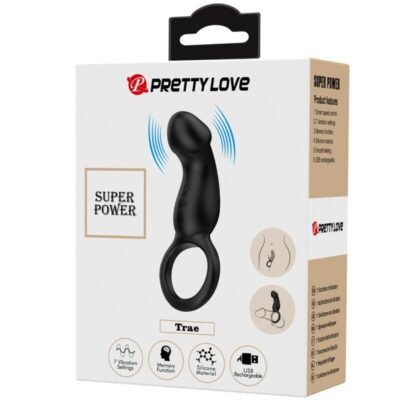 pretty love trae anello vibrante con stimolatore nero