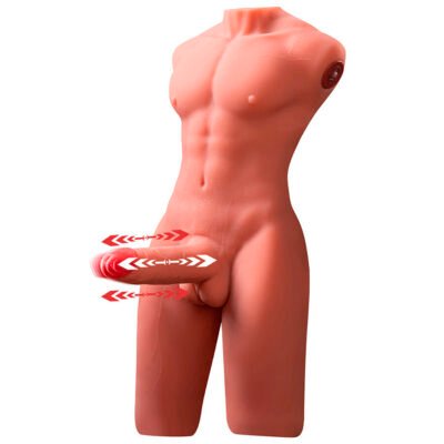 xise jason mezzo corpo torso maschile realistico con spinta e vibrazione 55 cm 16