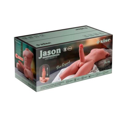 xise jason mezzo corpo torso maschile realistico con spinta e vibrazione 55 cm